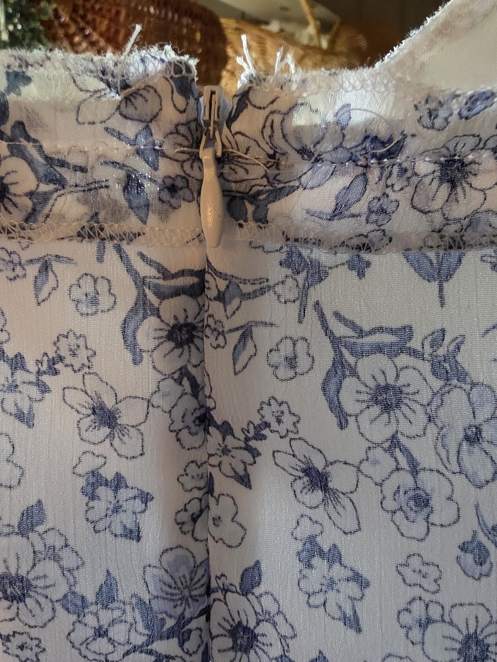 No Boundaries Blue Floral Lace-Trim Maxi Slip Dress - Picture 5 of 5